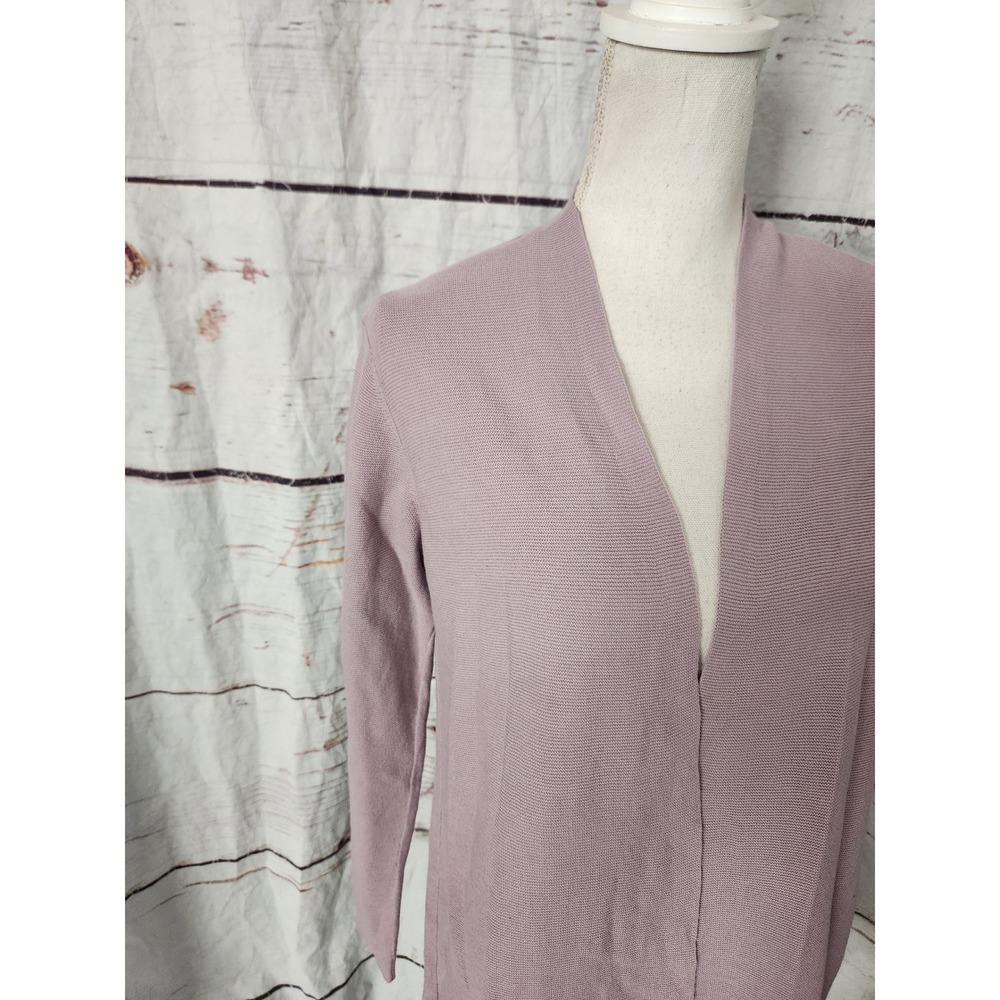 Eileen Fisher Organic Cotton‎ Lilac Cardigan Size Small - Picture 2 of 6